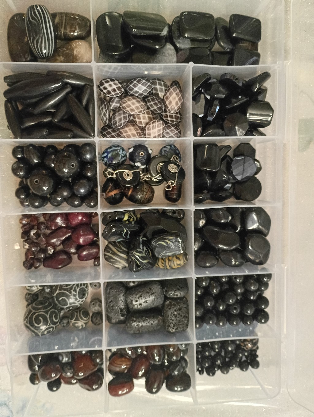 Black Bead Mixed Lot